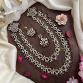 Exquisite 2 Layer Victorian Diamond Long Neckpiece-Red-VV1670